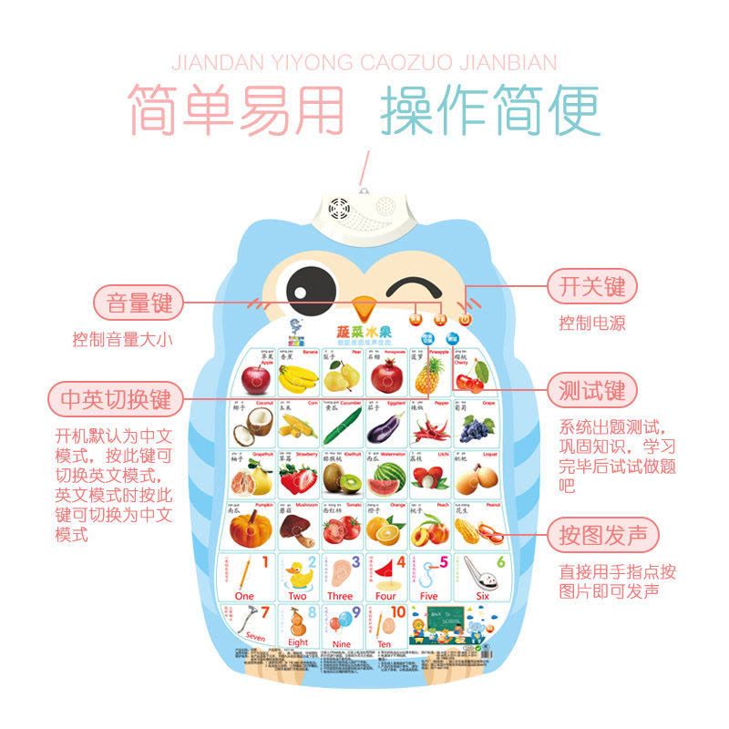 拼音识字挂图有声早教发声字母幼儿宝宝启蒙儿童点读贴墙玩具全套图片