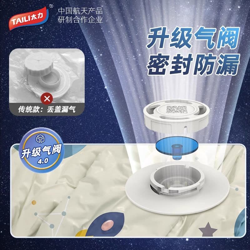 太力真空压缩收纳袋衣服被子专用衣物羽绒服立体家用棉被整理袋图片