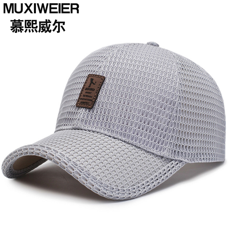 帽子男新品2019夏季户外棒球帽女士防晒遮阳帽网眼鸭舌帽透气太阳帽高清大图