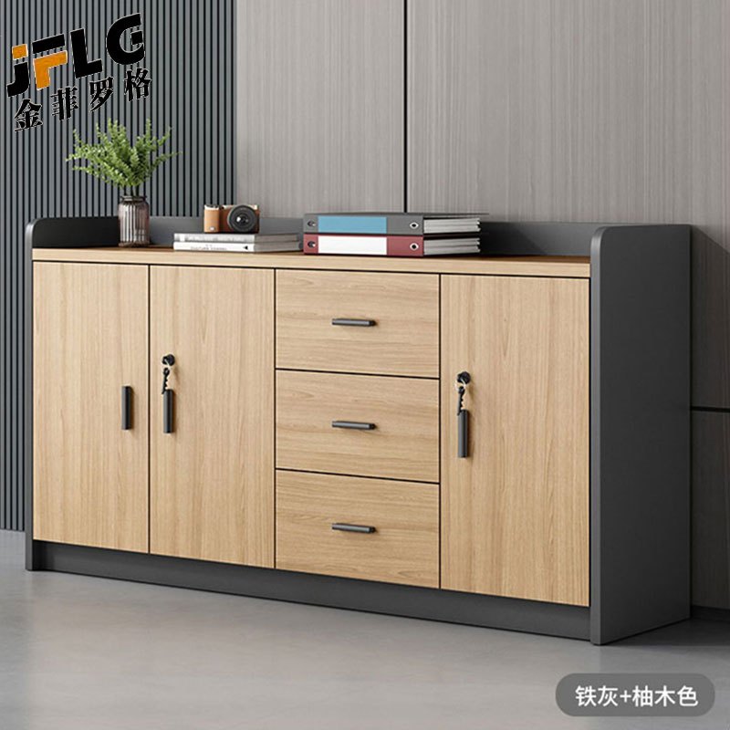 苏宁 金菲罗格 办公家具 矮柜会议茶水柜储物柜 1600*400*800三门矮柜+抽屉款高清大图
