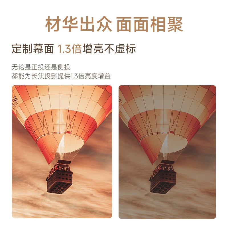 极(极米XGIMI)100英寸轻薄高亮画框幕布(含安装)高清大图