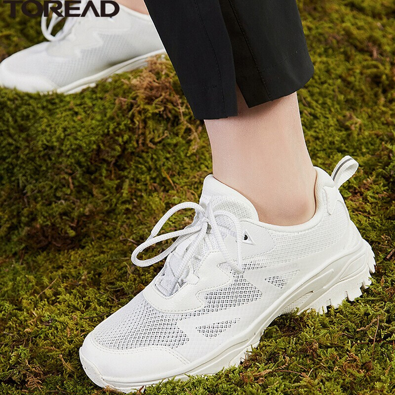 探路者女鞋徒步鞋户外低帮透气网布登山鞋春夏季女式防滑耐磨大底舒适