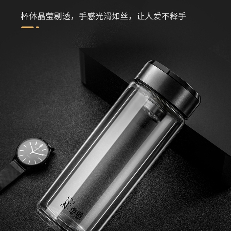 希诺双层玻璃杯XN-6712高清大图