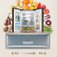美的/Midea 325升 法式多门家用冰箱 温湿精控 铂金净味 一级变频 BCD-325WTGPM 凌波金