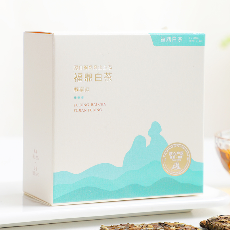 福鼎白茶小方片2016年老白茶叶贡眉枣香寿眉闷泡饼干茶盒装40片高清大图