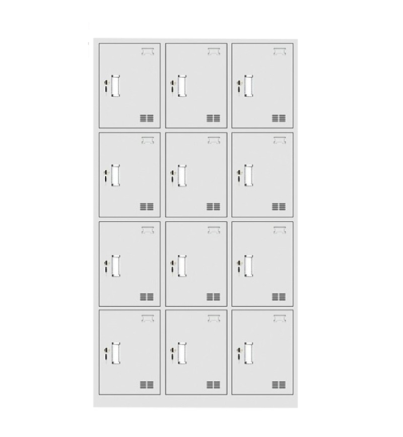 依诗幕铁皮柜十二门储物柜带锁柜子 12门900*350*1800mm高清大图