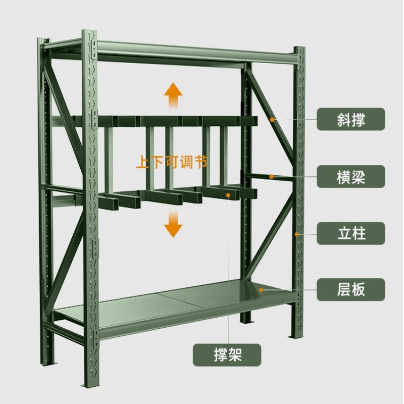 馨飞虎铁锹架铁镐架工具货架防汛物资架2000*600*2000mm/组高清大图