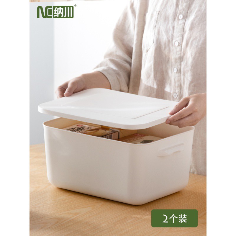 家用宿舍有盖大小号塑料储物整理箱零食儿童玩具衣服收纳箱子 三维工匠高清大图