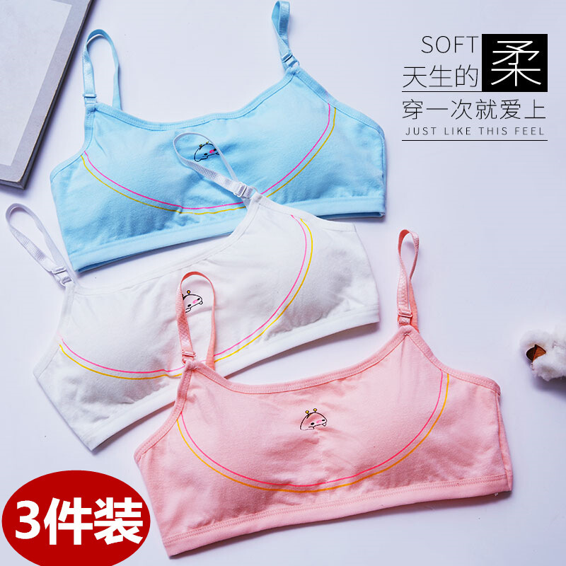 少女文胸内衣育期初中高中学生14-15-16岁无钢圈夏季小背心棉