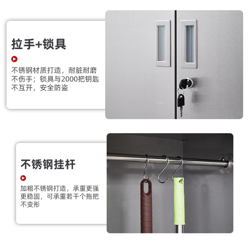 圣德列 G1不锈钢清洁柜 1000*400*1800/台高清大图