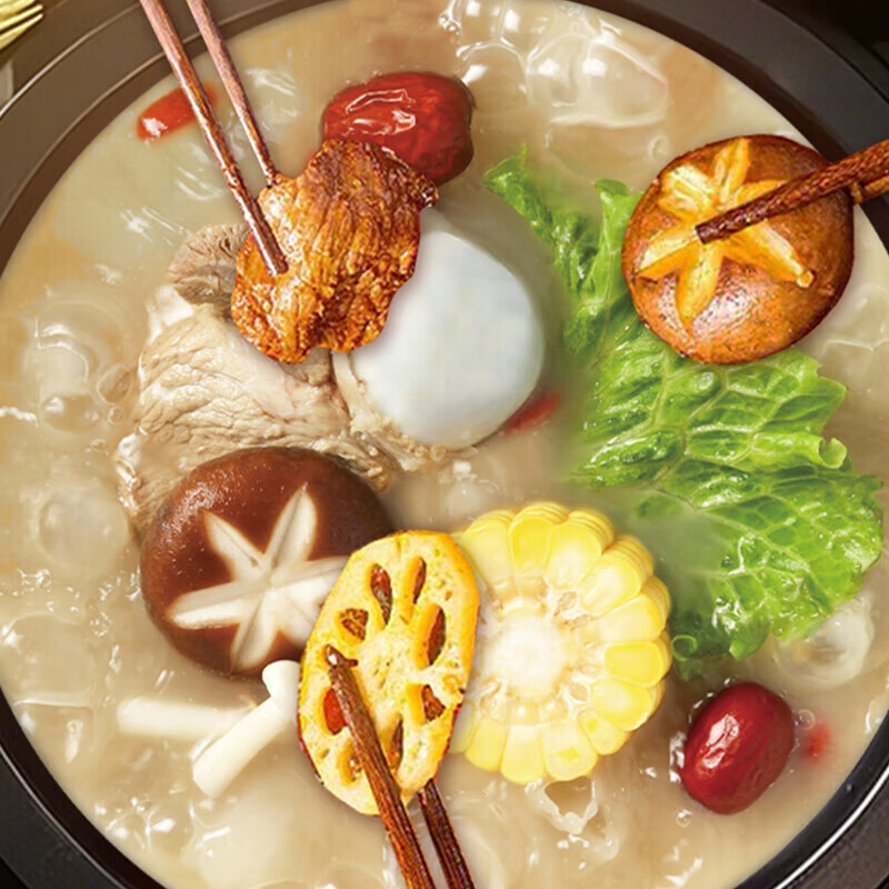 筷手小厨美味清汤火锅底料160g 锅底煲煮面做菜微辣汤料家用高清大图