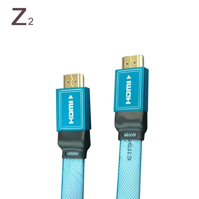 Z2 数字高清线 HDMI线 HD-3020高清线 笔记本电脑电视投影仪显示器连接线(蓝色扁线)