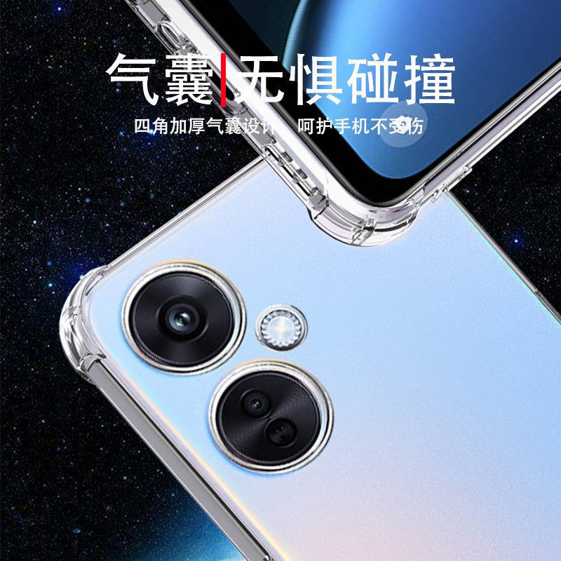BOEEK 适用于OPPO K11x/K11手机壳k11X气囊防摔壳k11透明软壳简约男女个性全包镜头保护套