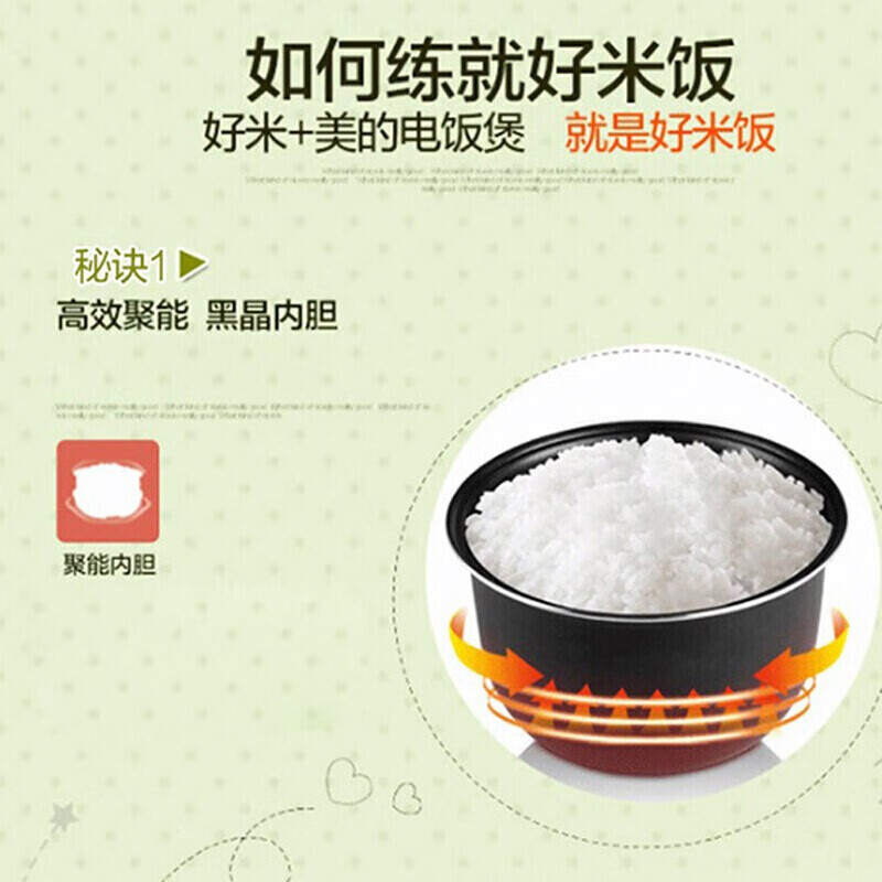 美的(Midea)电饭煲 可拆洗内盖 1.6L升多功能迷你小型电饭锅学生宿舍1-3人小猪煮饭锅 玲珑粉 YN161高清大图