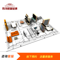 马可波罗瓷砖 客厅卧室厨卫地砖大理石地板砖 釉面砖 0.1元可预约量房设计 0.1元预约量房
