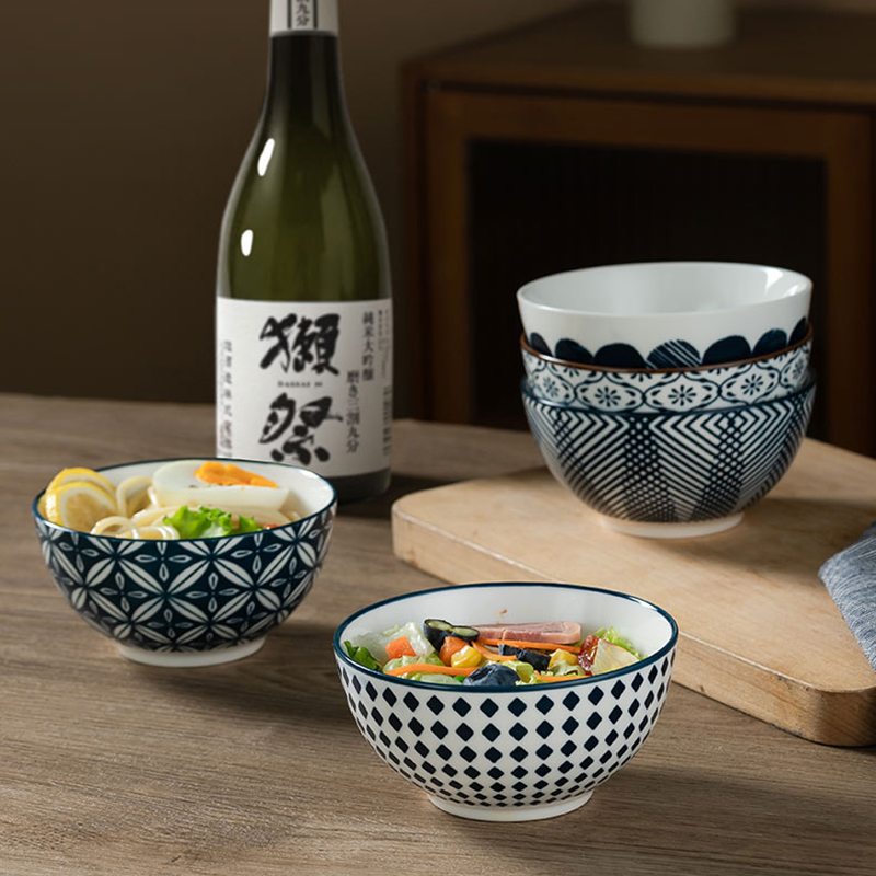 内野(UCHINO) 复古日式陶瓷碗套装 HU-GTW00-1