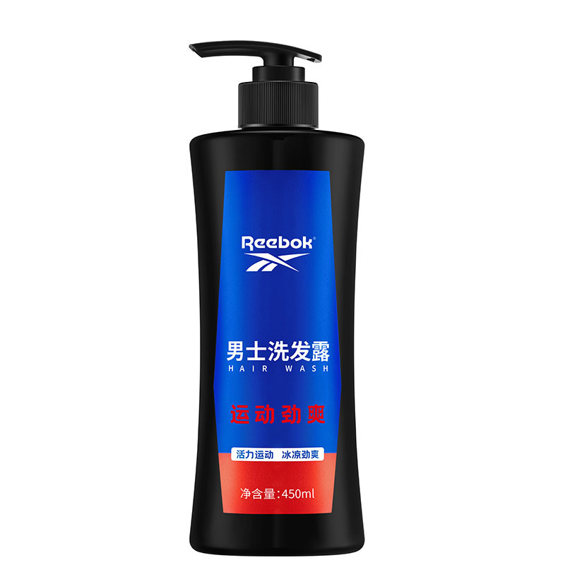 锐步男士洗发露-运动劲爽450ml 控油止痒温和清洁去屑洗发露持久留香洗头膏男