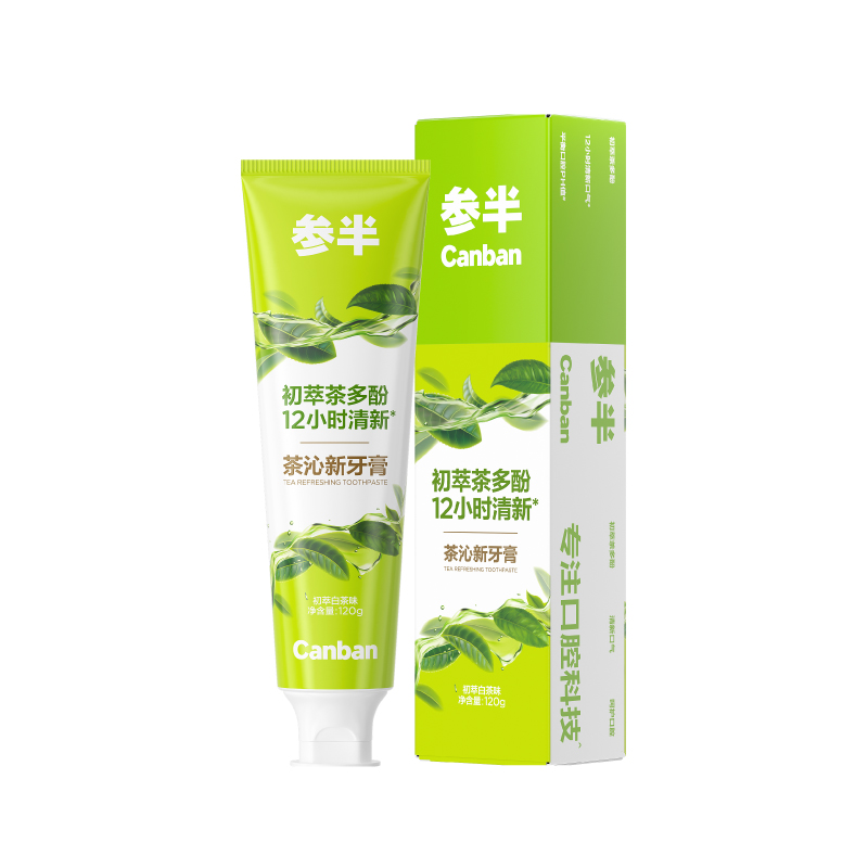 参半 CP-KQ-YG-0209 茶沁新牙膏 初萃白茶 120g