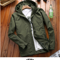 JPDUN吉普盾夹克男装春秋休闲中长款上衣青年运动户外外套男 XXL 黑色