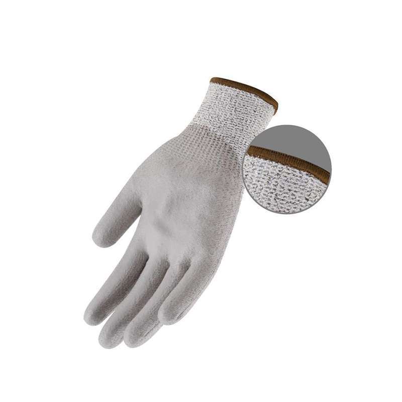 固赛/gs gg8003-xl码 灰色聚氨酯d级防切割手套 13针掌浸pu涂层 4级