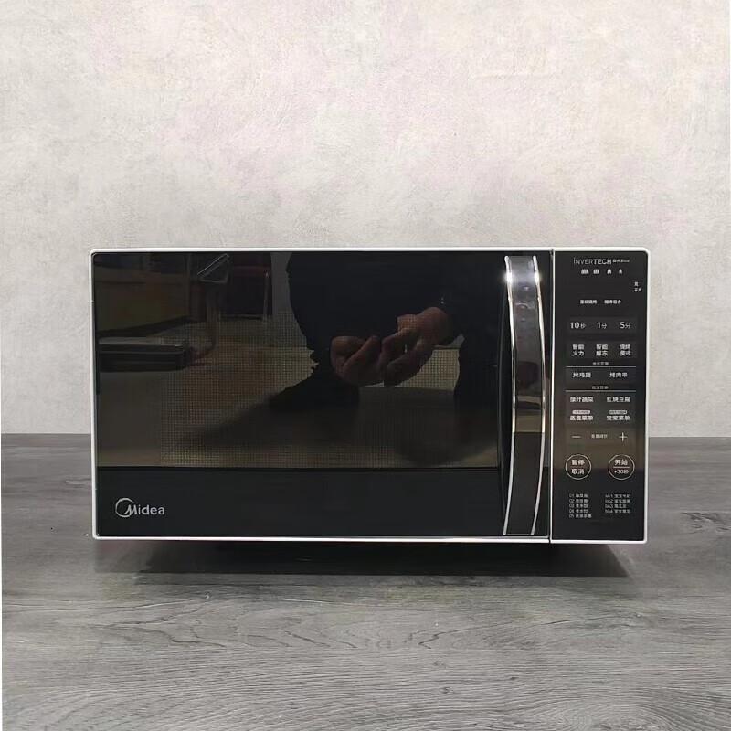 美的(Midea) 微波炉家用变频微烤一体机平板光波速热智能微烤温度感应微波烤炉 PC20W3