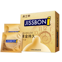 杰士邦(jissbon)避孕套 超薄款黄金持久2只装 延时持久款安全套套 男用成人情趣计生用品byt