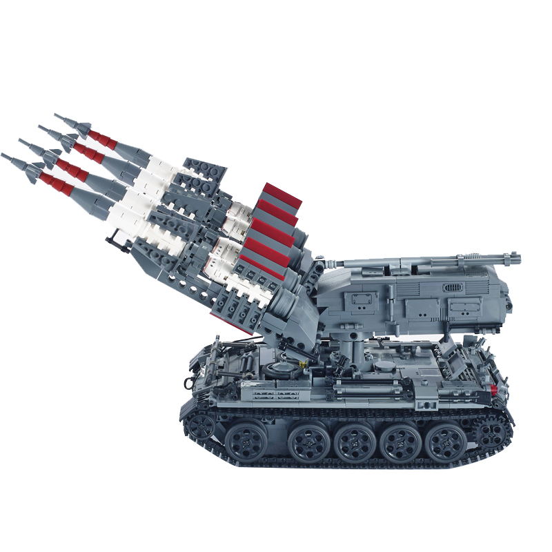 星堡拼装积木军事系列成人玩具模型06004 SA-3导弹+T55坦克高清大图