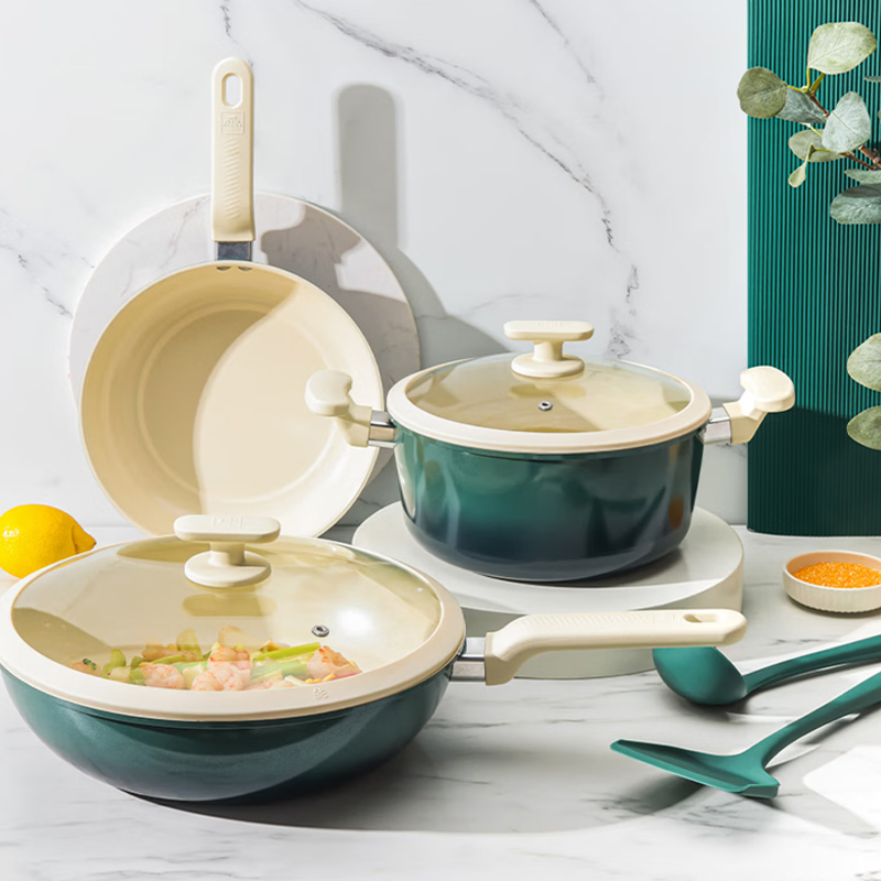 康宁WORLD KITCHEN 纳米陶系列不粘锅具五件组