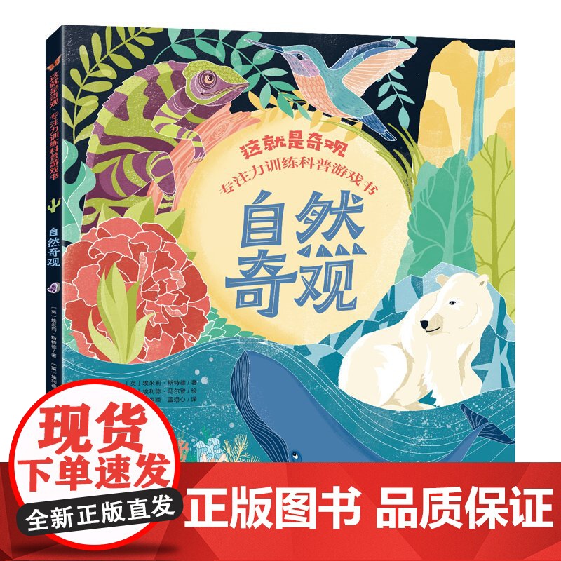 这就是奇观 专注力训练科普游戏书 全4册 世界奇怪宇宙奇观科学奇观自然奇观 100多个益智谜题 迷宫拼图算术拼音组词找不高清大图