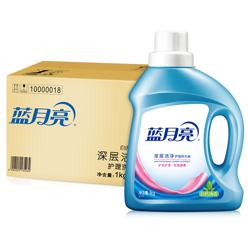 蓝月亮 深层洁净洗衣液 自然清香 1kg*12瓶 强效去污高清大图