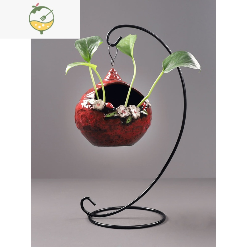 yicheng创意悬挂绿萝水培花瓶容器水养植物花盆鲜花插花陶瓷桌面装饰