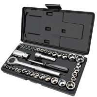 [苏宁自营]勒塔(LETA) 套筒40件套6.3mm/10mm 加长公英制内六角套筒扳手套汽车维修工具箱LT-AM712