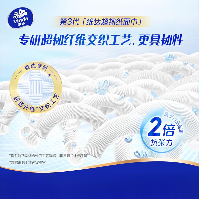 维达(Vinda)湿水不破柔软抽纸巾卫生纸 3层 100抽*24包 S码高清大图