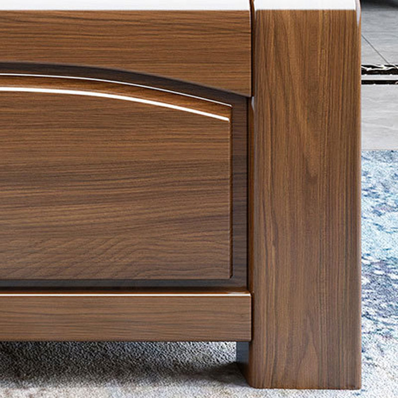 臻远ZY4022917胡桃木实木床1.5米单人床高清大图