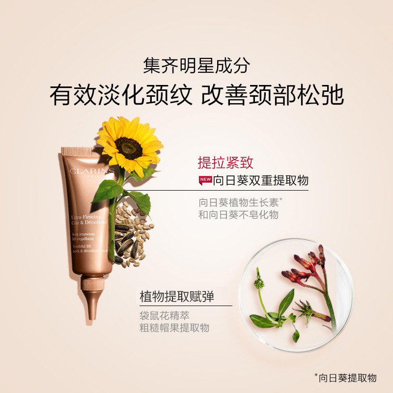 娇韵诗 焕颜弹力颈霜 75mL向日葵颈霜淡颈纹抗皱提拉紧致光滑肌肤高清大图