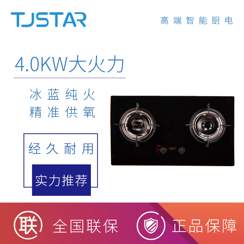天际星TJSTAR炉灶JZT-BQ619DF燃气灶 智能定时防干烧 钢化玻璃 台嵌两用燃气灶 煤气灶(天然气/液化气)