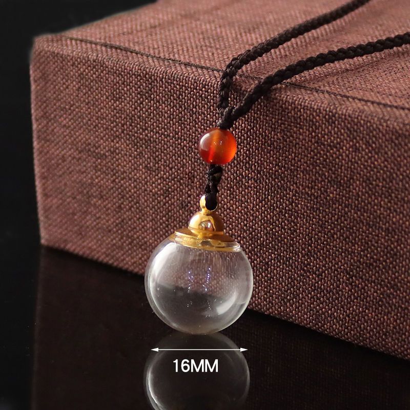 磨砂空心瓶吊坠随身可打开能装东西防漏嘎乌瓶挂件情侣香水吊坠 16mm
