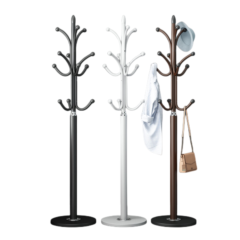 戴劲 简约衣帽架落地卧室衣架立式铁艺衣服架子家用客厅包架现代挂衣架 红色高清大图