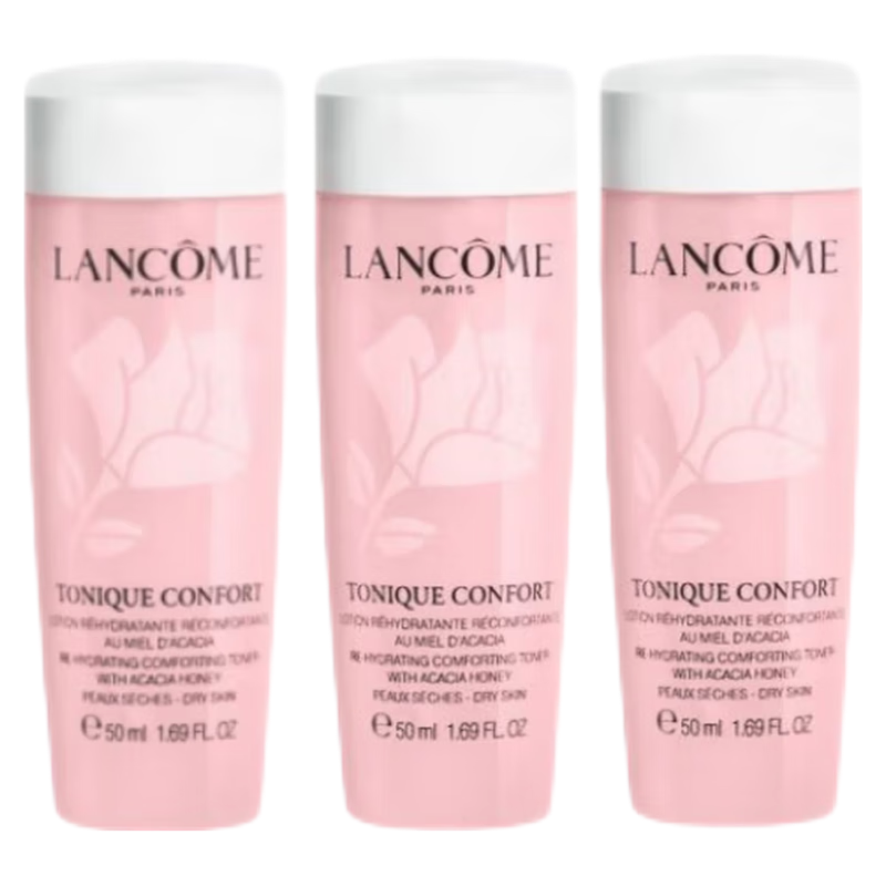 兰蔻(LANCOME)粉水小样50ml*3瓶玫瑰露轻滢柔肤爽肤水滋润