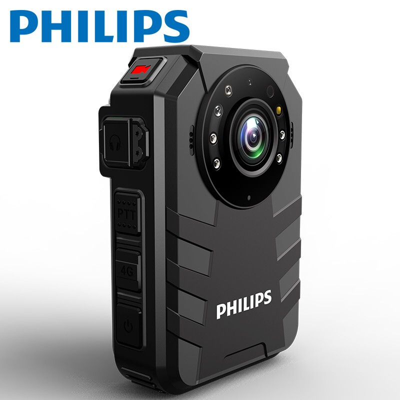 飞利浦(PHILIPS)VTR8400智能语音执法记录仪高清4G执法仪夜视随身录像仪现场无线远程传输单摄像头128G高清大图