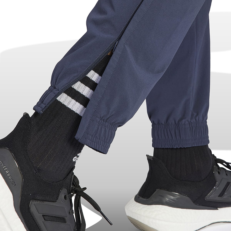 adidas 复古系列 皇马足球Logo印花运动裤 男款 深藏青蓝 HT6451
