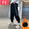 可莉允儿童装男童加绒裤子秋冬款2022新款保暖棉冬装中大童运动加厚卫裤保暖裤