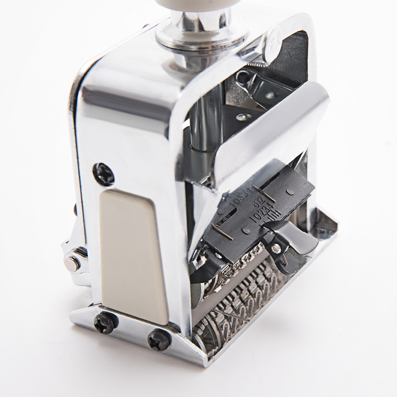 得力deli号码机8位自动打码机号码章页码机数字日期印章7508