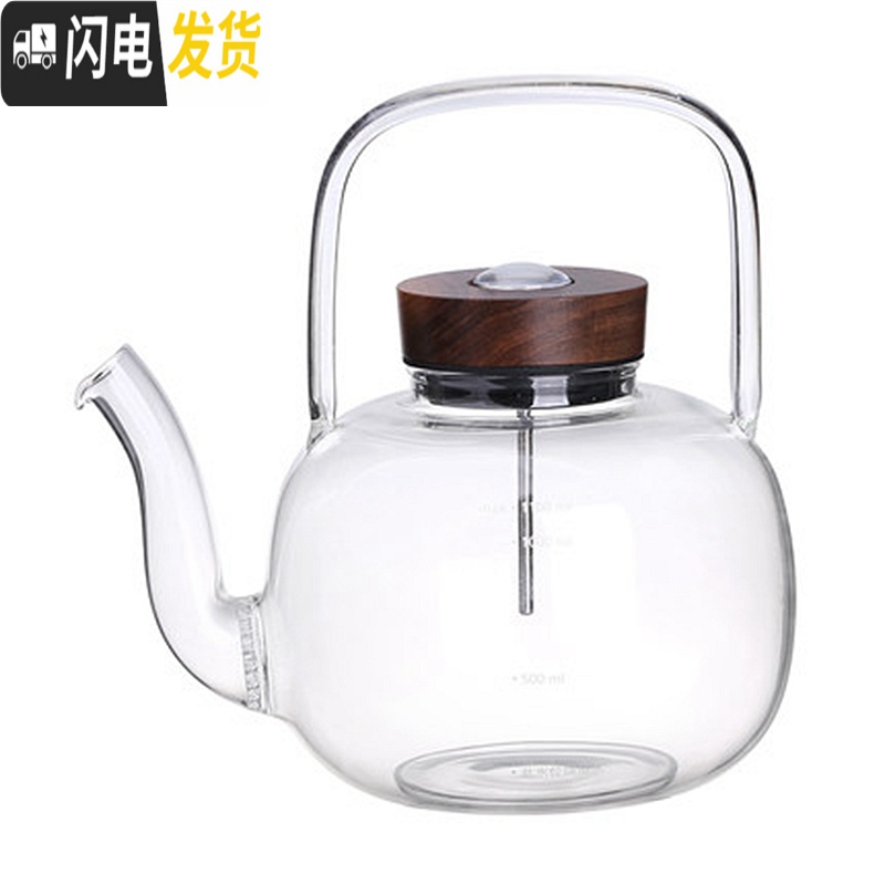 三维工匠 台湾宜龙感温玻璃壶烧水壶煮茶器大号可高温茶壶电陶炉套装 胡桃色茶炉茶具高清大图