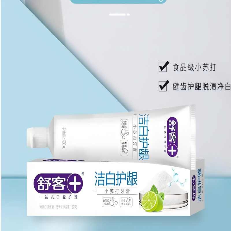 舒客+小苏打 牙膏(洁白护龈)120克*6高清大图