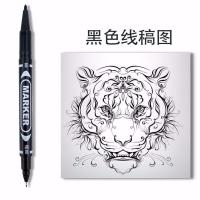 黑色3支 纹身记号笔不易擦刺青彩绘画笔耐擦防水不易掉持久皮肤记号笔