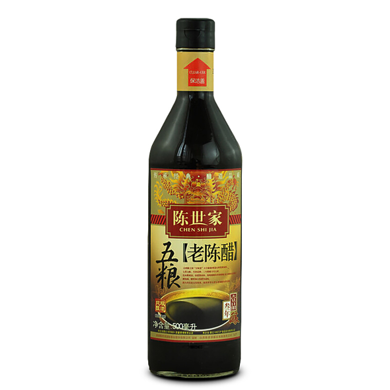 陈世家五粮三年山西特产老陈醋500ml 陈酿