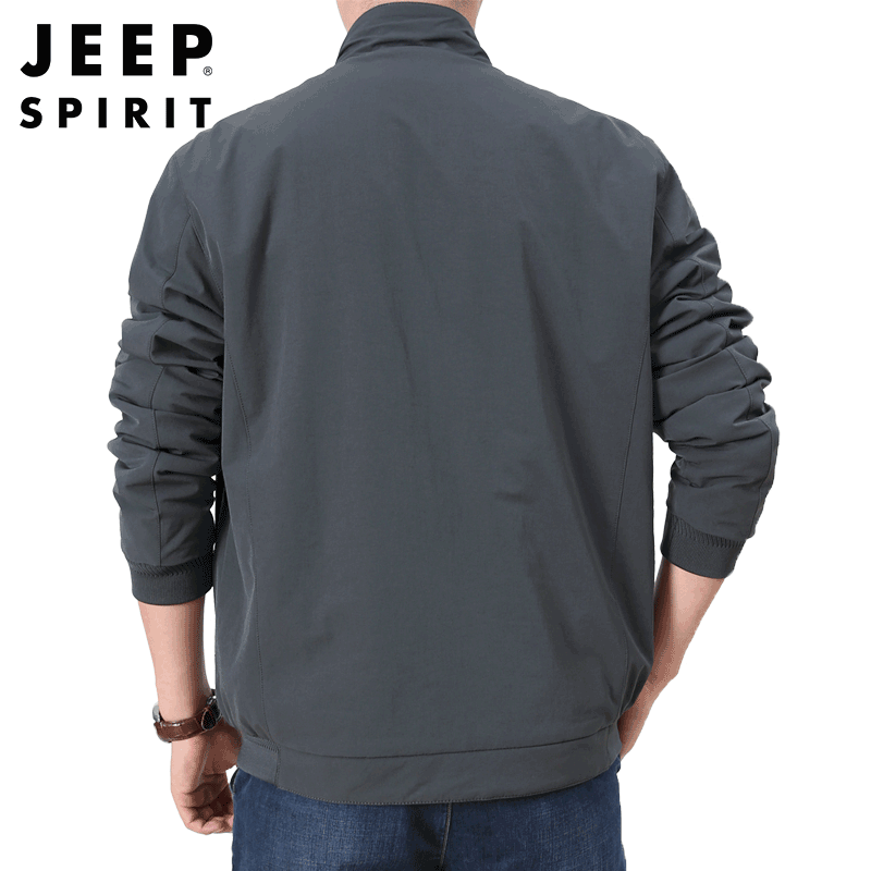 JEEP SPIRIT吉普男士立领夹克秋冬加绒加厚外套工装军旅登山服防风保暖男装衣服