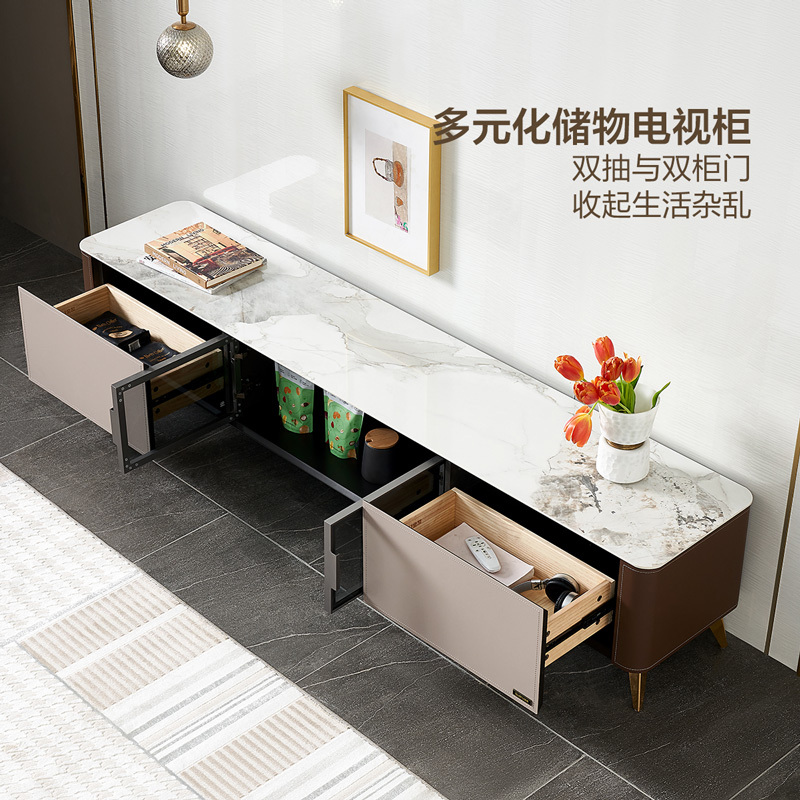 下架全友家居意式极简岩板客厅电视柜家具DW1090