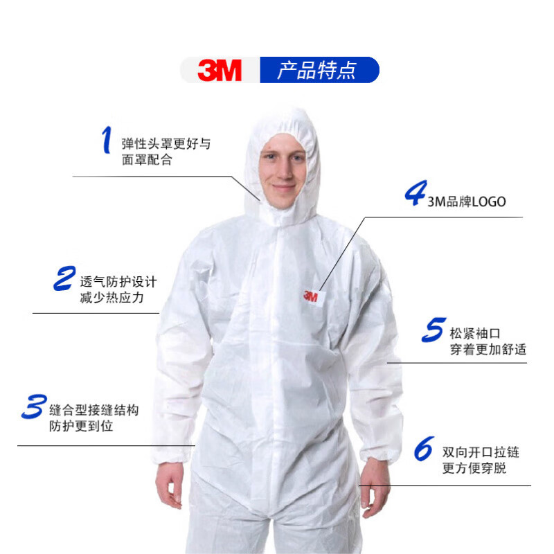 3M 防护服 连体带鞋帽\欧标5类\RW8121\无纺布\Raxwell(不带靴套)